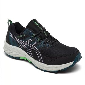 ASICS GEL Venture 9 Women's Trail Running Shoes Black Violet Blue Size 11 Wide